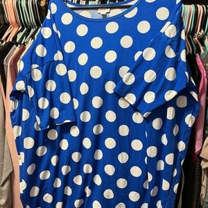 Polka dot tunic top